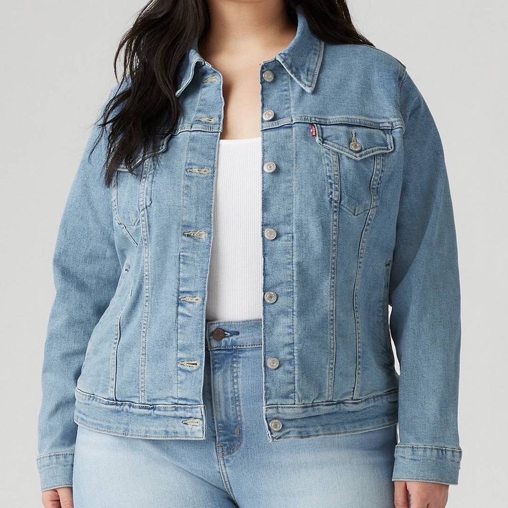 Levi's Jeanie Jean Jacket Women's 3x Medium Wash Original Tricker Jacket denim